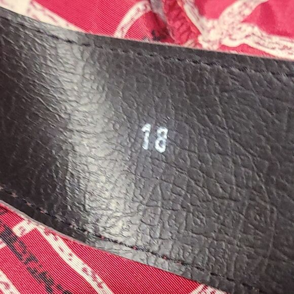 LESLIE FAY Midi Dress, XL, Dark Red Plaid, Short sleeve, Matching Belt, SS - Picture 10 of 12